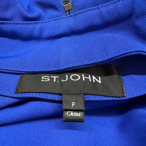 St. John Blue Nylon Coat Size Petite - Picture 12 of 14